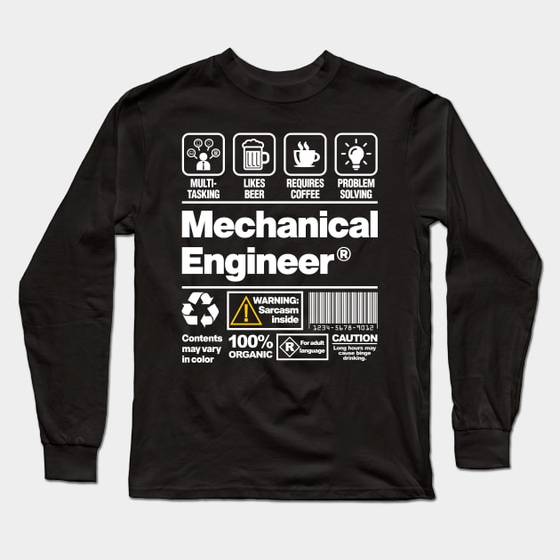 'Mechanical Engineer' Funny Mechanic Long Sleeve T-Shirt by ourwackyhome